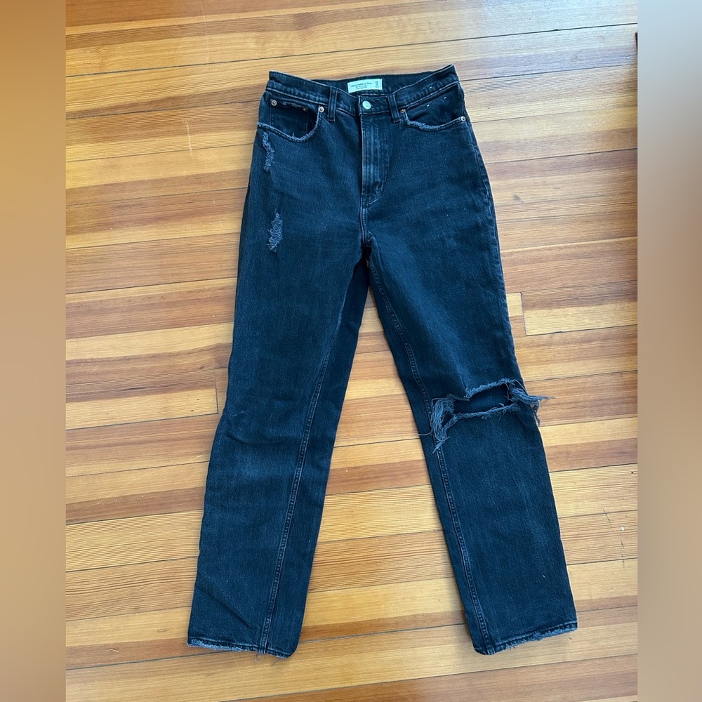 Abercrombie & Fitch 90s Ultra High Rise Straight Leg Jeans